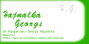 hajnalka georgi business card